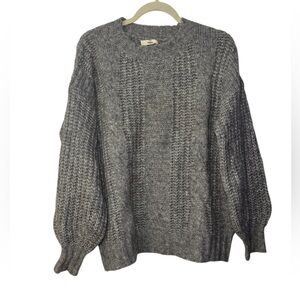 Entro Cozy Gray Knit Sweater Size M